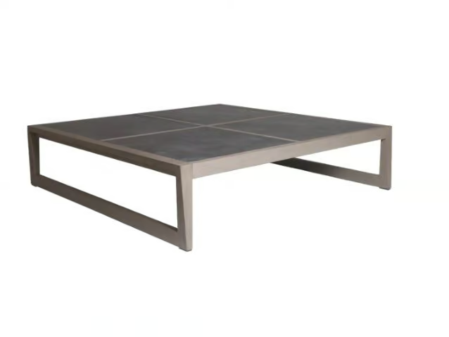 SKAAL - Rectangular low ceramic garden side table _ Les Jardins®